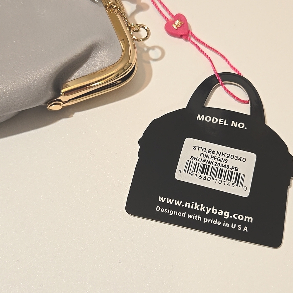 Nikky by Nicole Lee Phone & Sunglass Purse Accessory Bag "Fun Begins" Crossbody - Picture 6 of 7